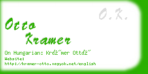 otto kramer business card